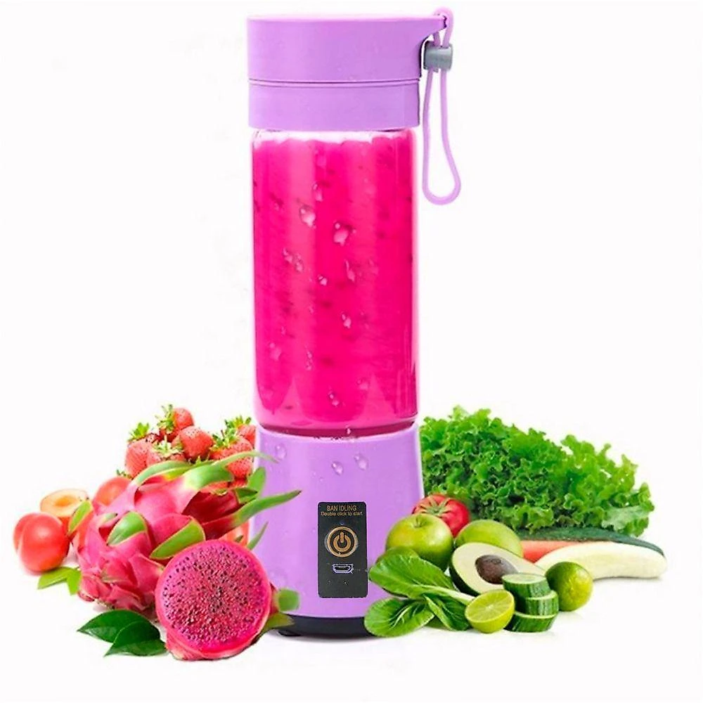 Mini Liquidificador Juice Cup Portátil Elétrico Suco - Tritura Frutas E Gelo Para Sucos Frescos Em Segundos lilás