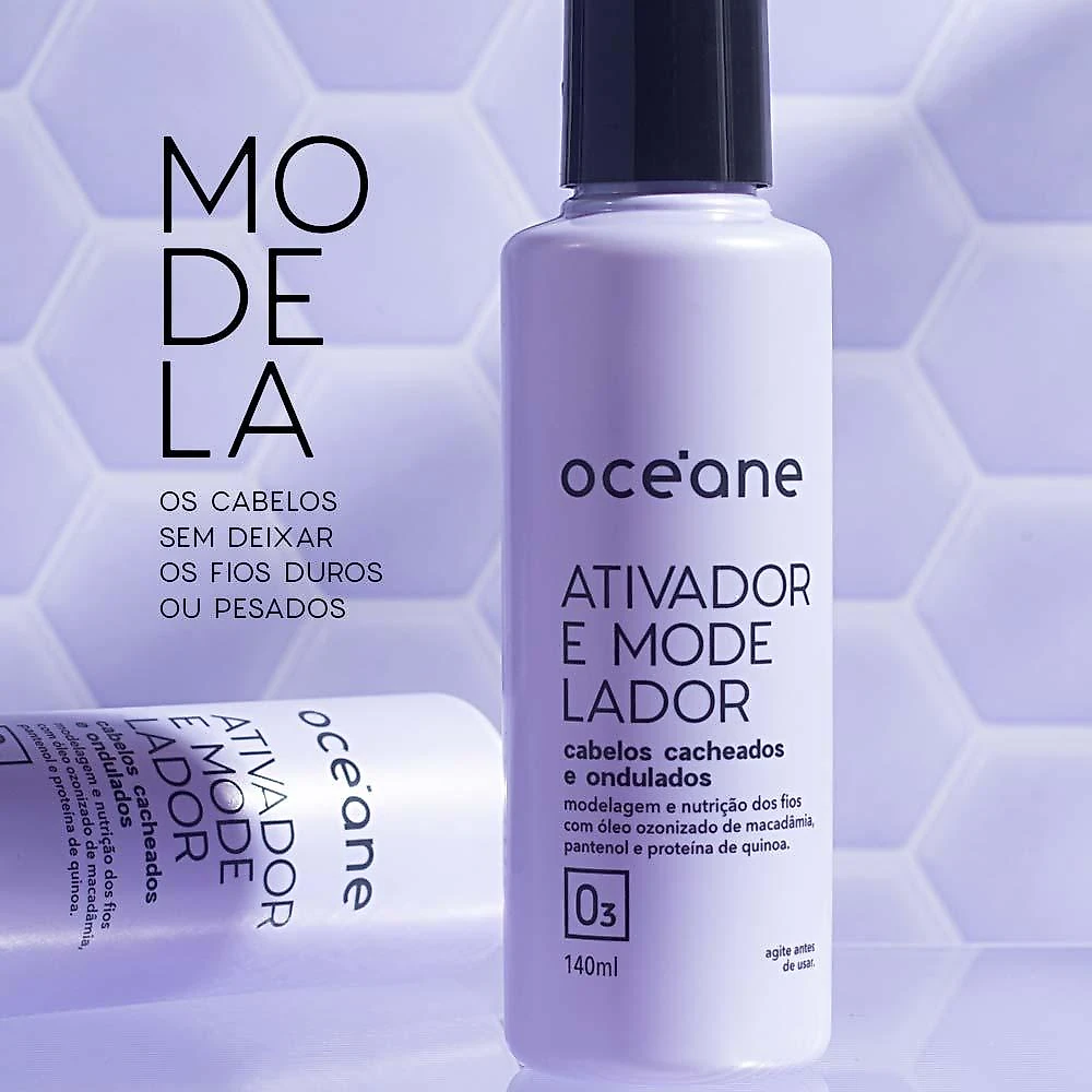 Ativador e modelador océane para cabelos cacheados 140ml