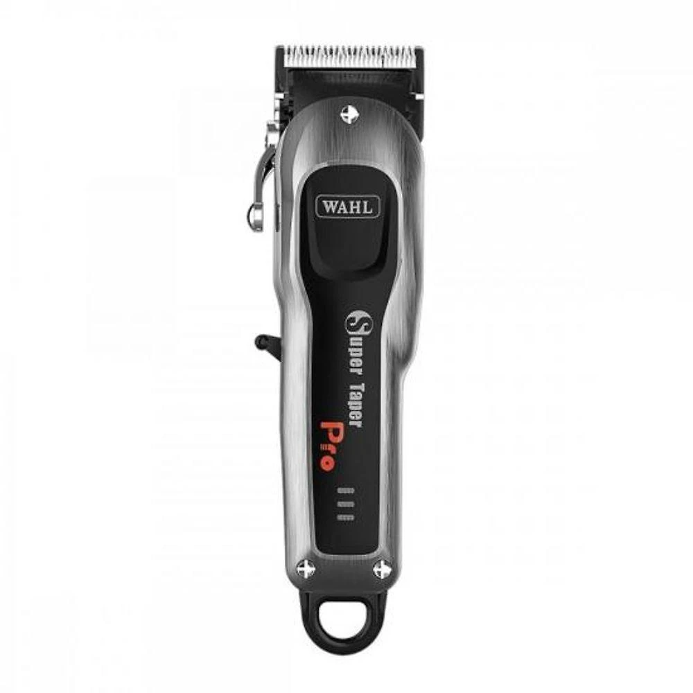 Máquina de Corte de Cabelo Wahl Super Taper Cordless Pro Profissional Lâmina Cromada sem Fio Bivolt