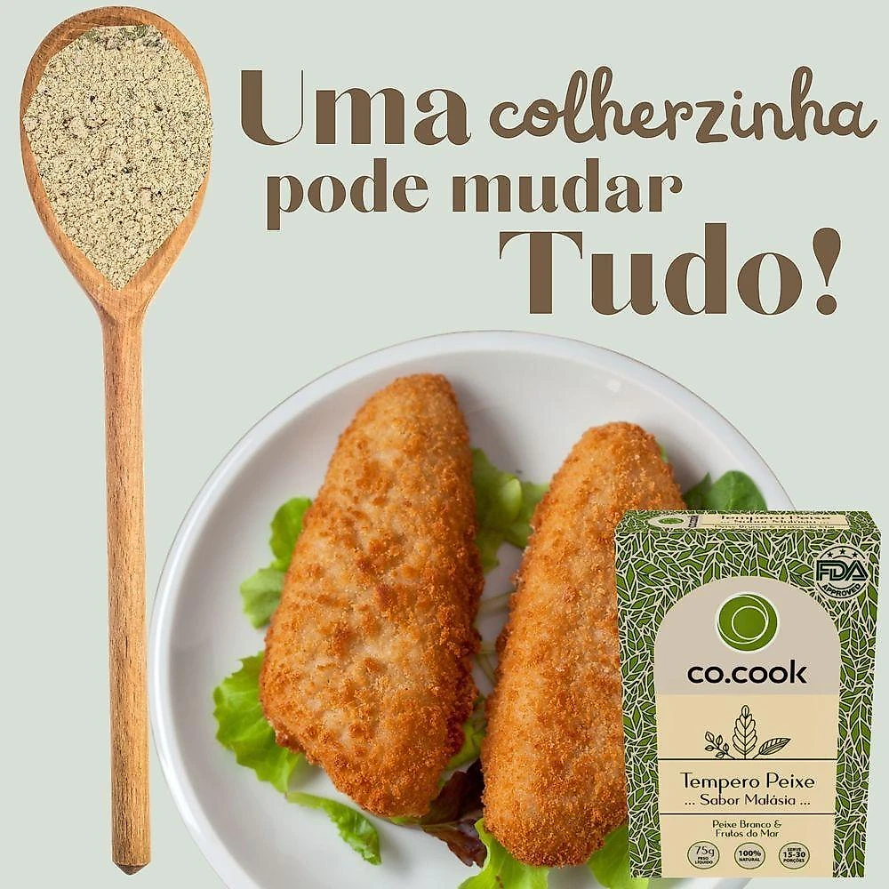 Kit de Temperos Funcionais Co.cook 3 Sabores Peixe Bangladesh Malásia e Cuscuz Marroquino 225g
