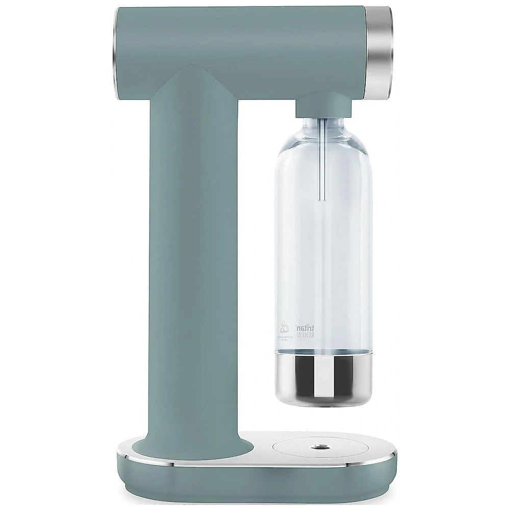 Máquina de água com gás SMEG Collezione jade 1L manual compatível com cilindros de CO₂ 60L, corpo em alumínio