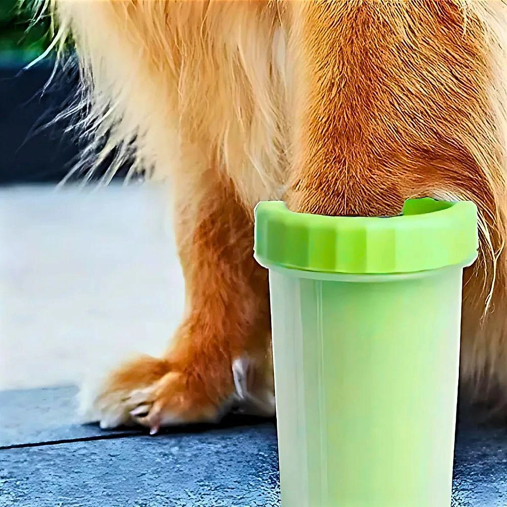 Limpador de Pata Utimix para Cachorros Portátil Verde Silicone