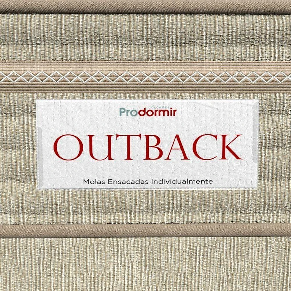 Conjunto Box Solteiro Mola Ensacada Prodormir Outback New Bege
