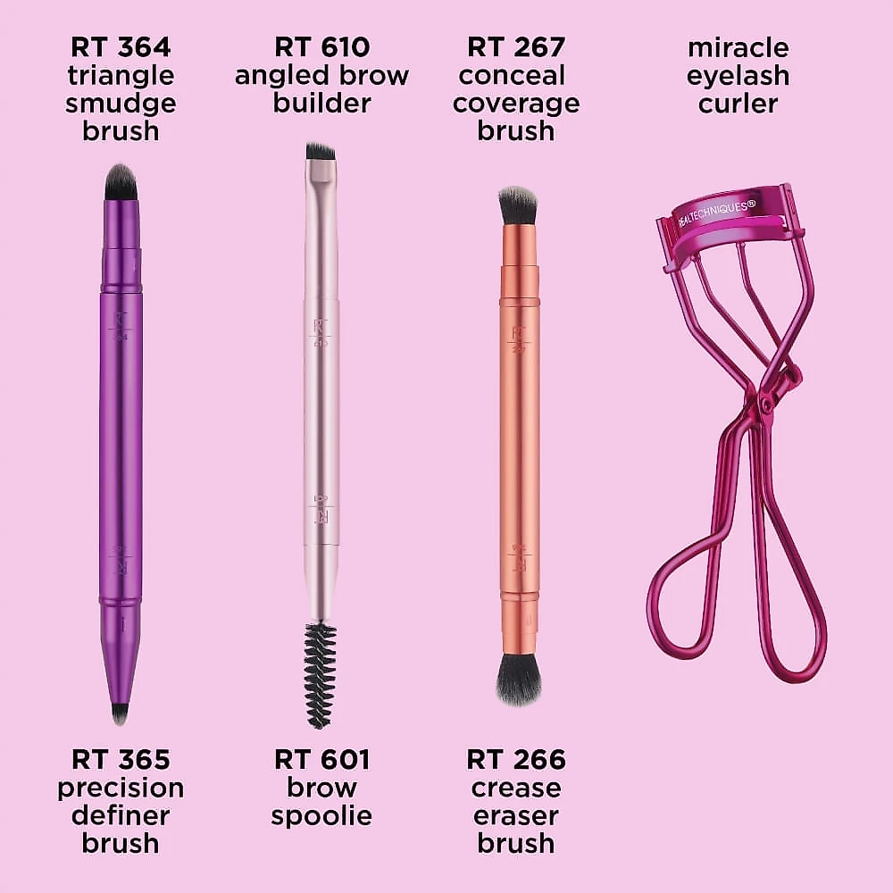 Kit de Pincéis Real Techniques Double Time Brush + Lash Set Kit