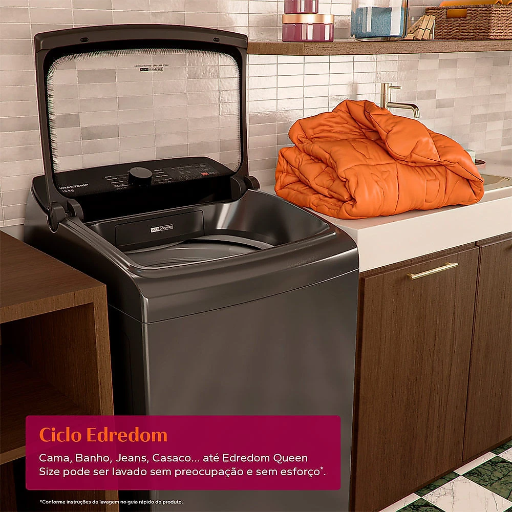 Lavadora de Roupas Brastemp 16Kg Cinza Platinum com 12 Programas de Lavagem com Smart Sensor - BWF16A9 110
