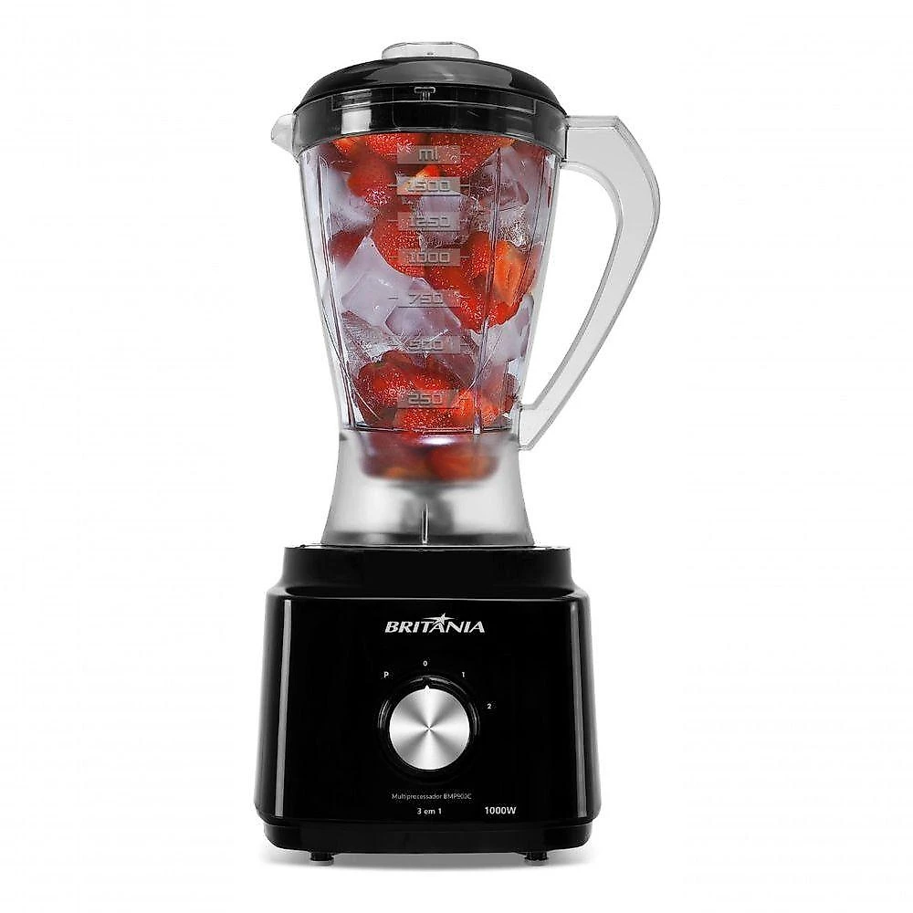 Multiprocessador BMP900 3 em 1 com 1000W Preto para Facilitar o Dia a Dia na Cozinha 110V
