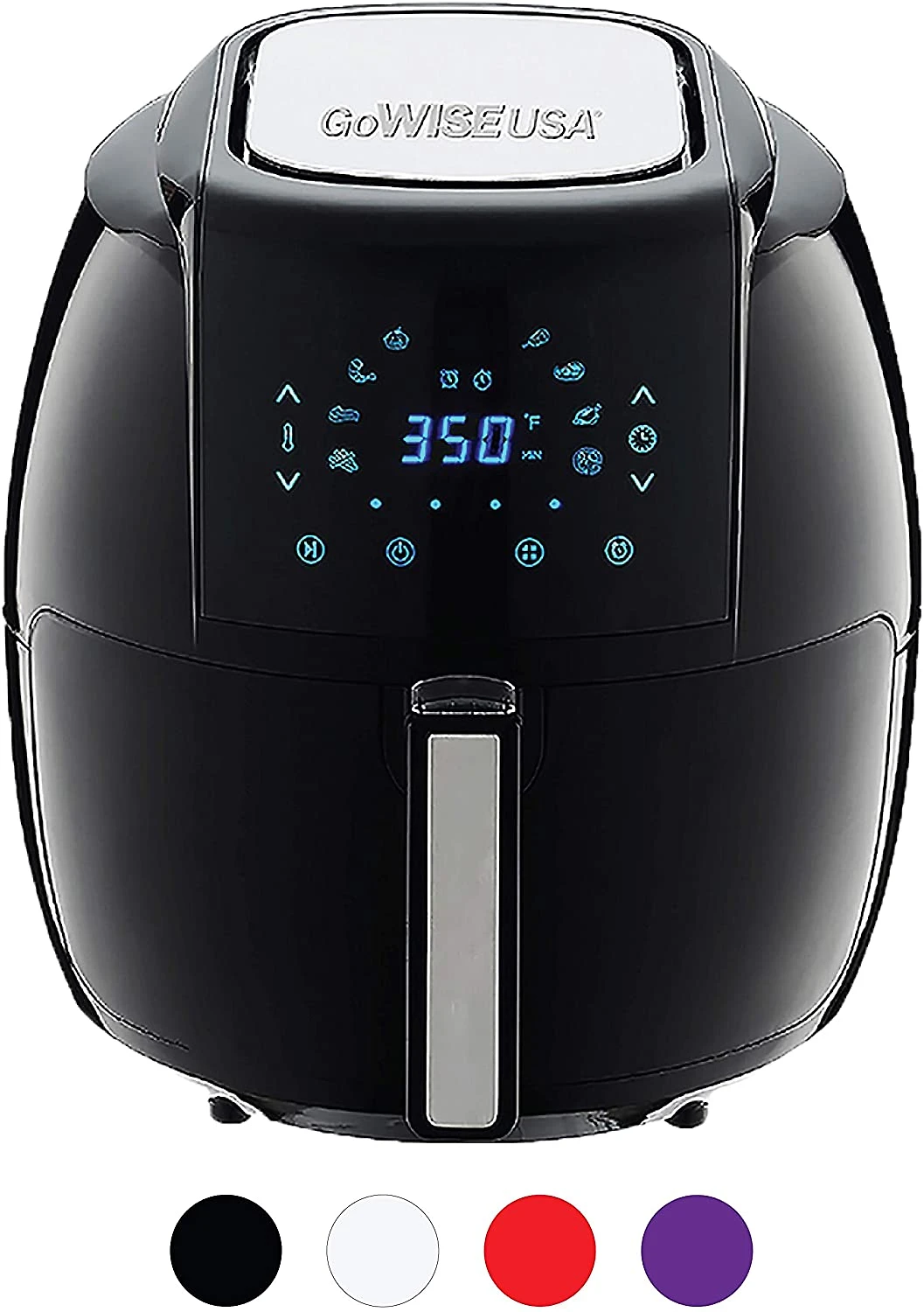 GoWISE USA AirFryer 1700W-5,5L-Display Digital, 8 em-1-Preto 110V