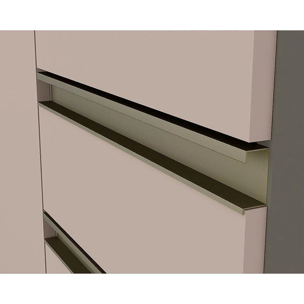 Cozinha Modulada Connect 10 Peças 3 Aéreos + 3 Balcões + 2 Paneleiros + 2 Complementos C6p07 Duna Cristal2 Aéreos + 1 Balcão + 1 Complemento