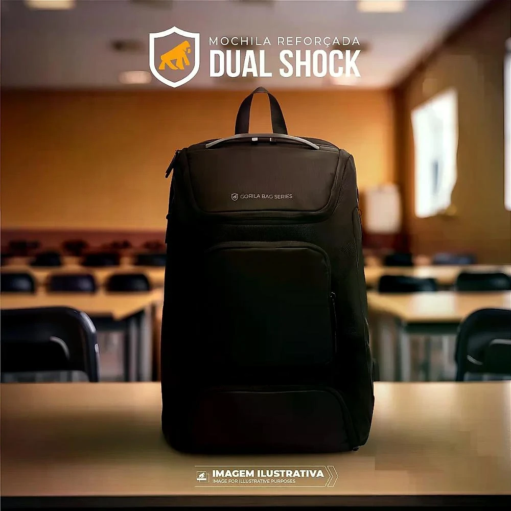 Kit Mala de Bordo para Viagem + Mochila Executiva Dual Shock - Gshield