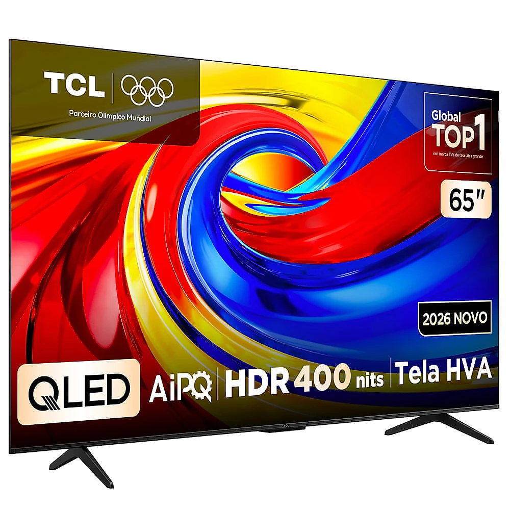 Smart TV 4K TCL Advanced QLED 65” Polegadas com Processador AIPQ, Dolby Vision, 120 Hz, HDR10+ e Wi-Fi - 65P7L Bivolt