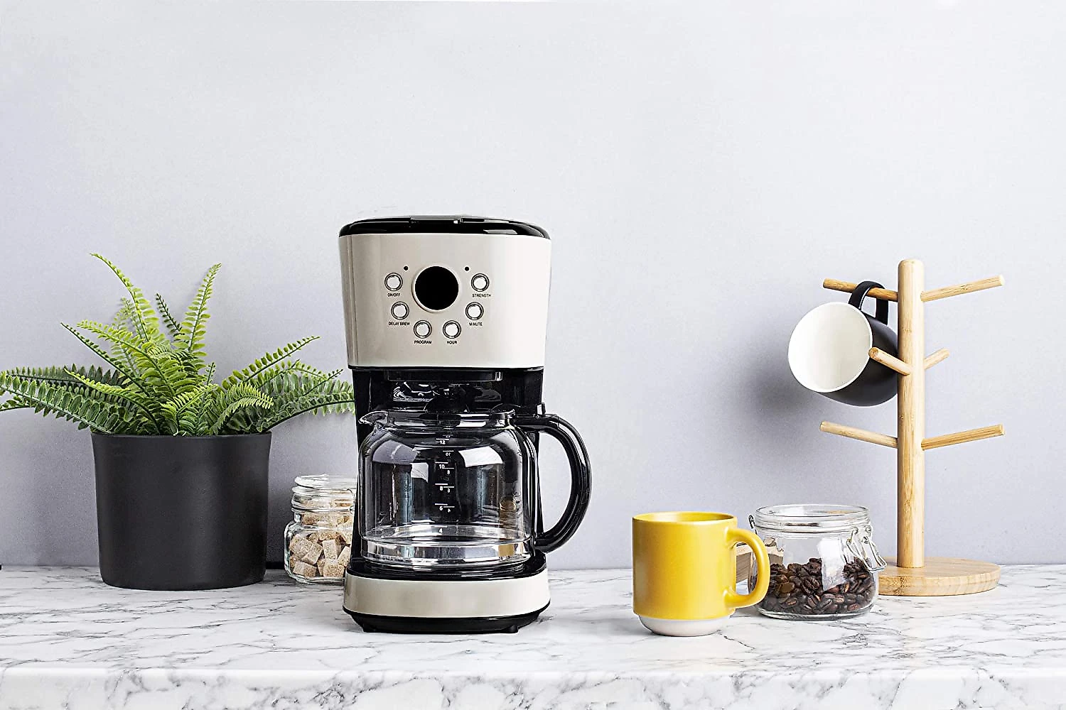 Haden 75028 Cafeteira Proframável Retro Capacidade 15L Aço I nox 110V Creme