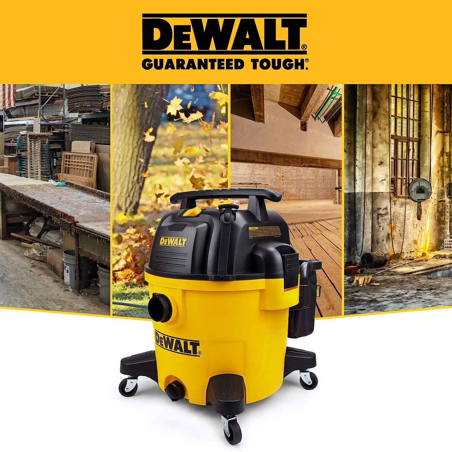 DeWALT DXV10P 10 gallon Quiet Poly Wet Dry Vacuum Yellow