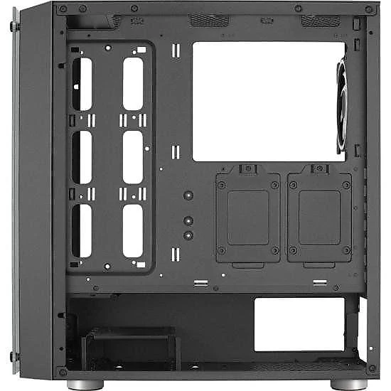 Gabinete gamer aerocool skribble preto rgb lateral vidro
