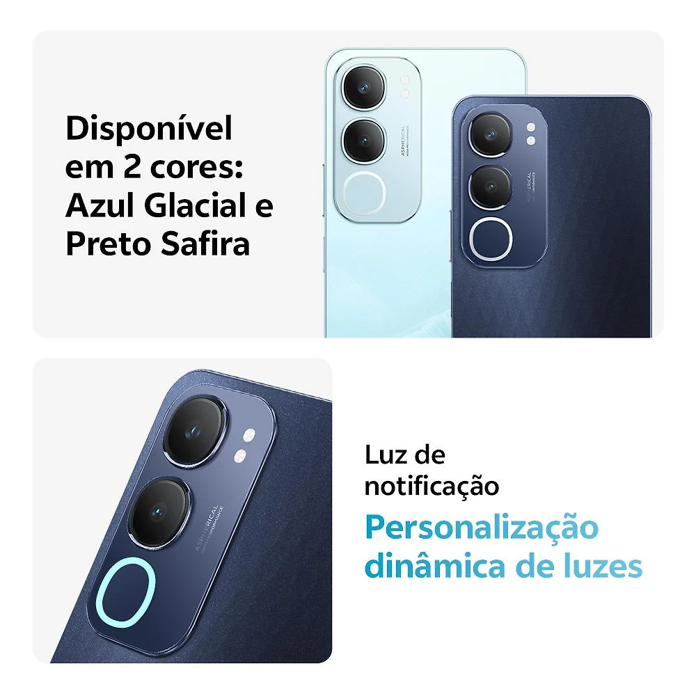 Miniatura Smartphone Jovi Y19s 256gb, 4+4gb Ram Turbo, Câmera 50mp, Bateria 5500mah, Carregamento 15w, Tela 90hz Azul