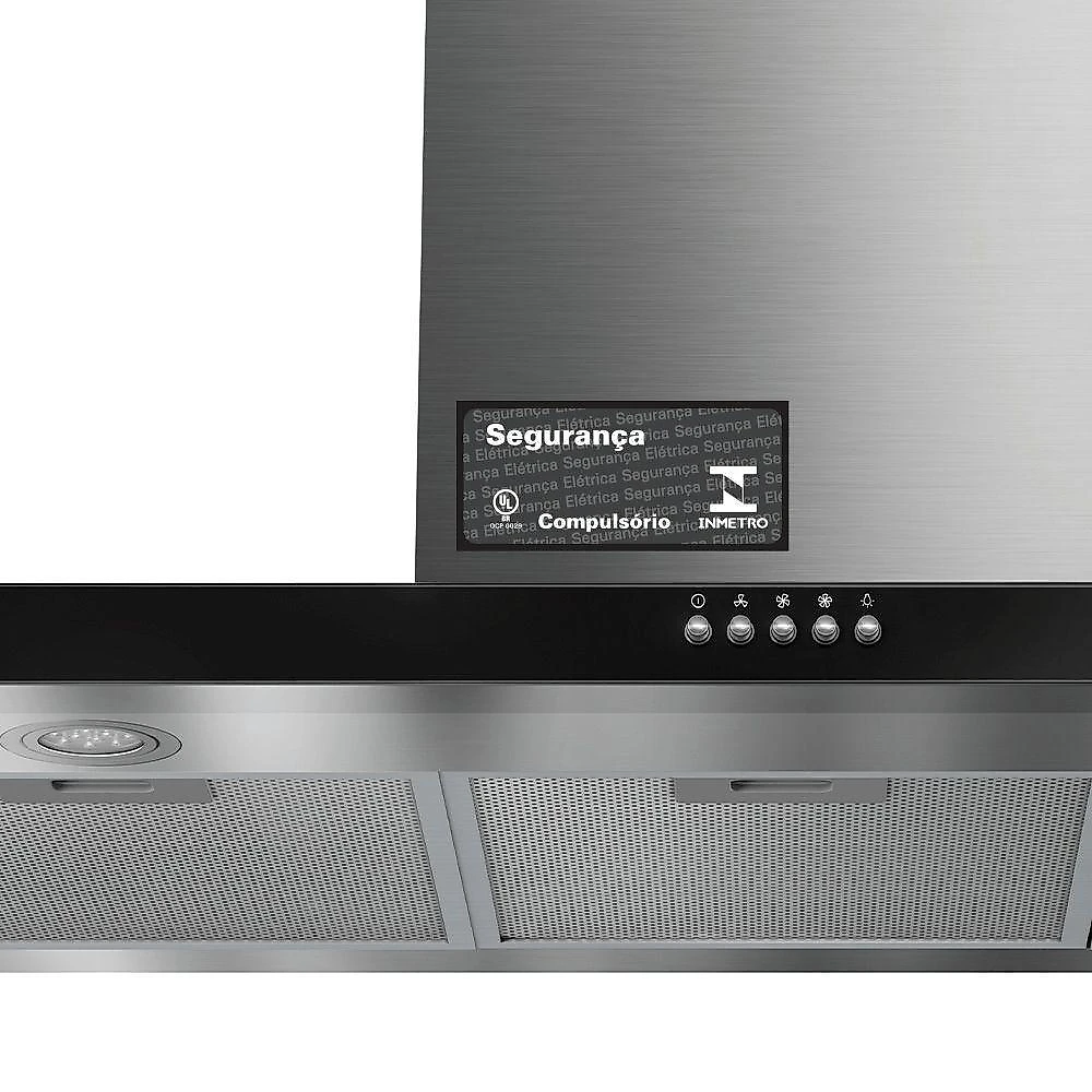 Coifa de Parede Panasonic com Modo Depurador 90cm Black Glass - FV-9HSDB2 220V