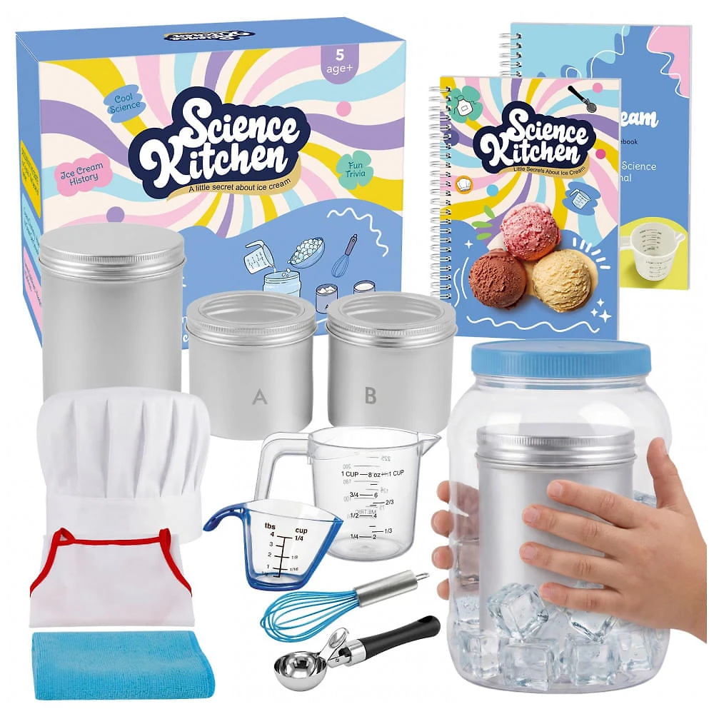 Aizweb Kit Científico Infantil para Fazer Sorvete Real - Experimentos STEM Divertidos e Educacionais