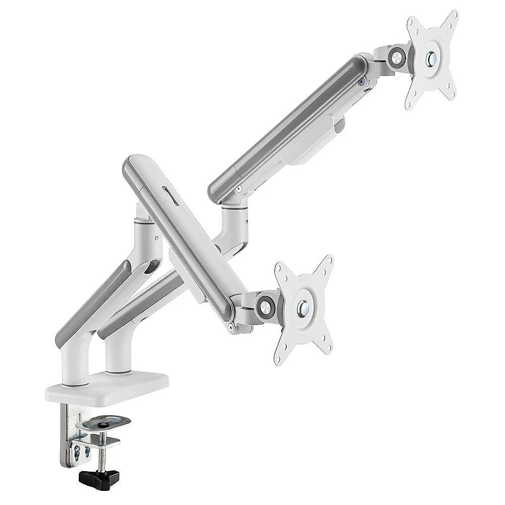 Suporte Para 2 Monitores Elements Aice Duo, Pistão a Gás, Articulado, Branco - 72131