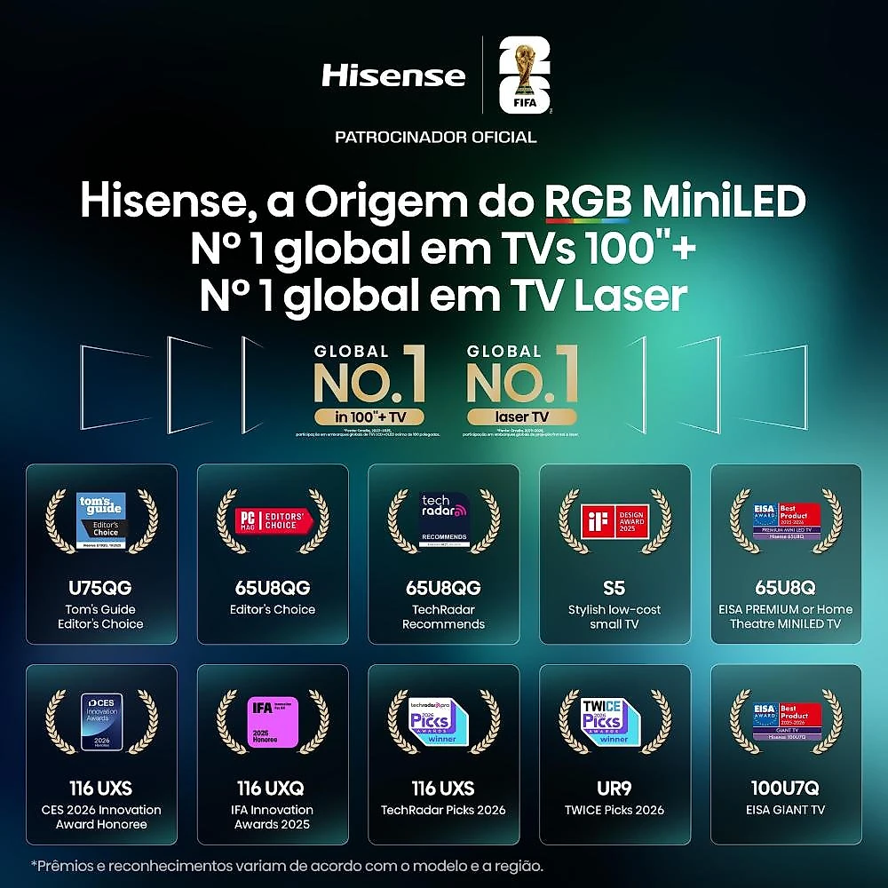 Smart tv 50" 4k qled hisense 50q6qvv vidaa dolby vision