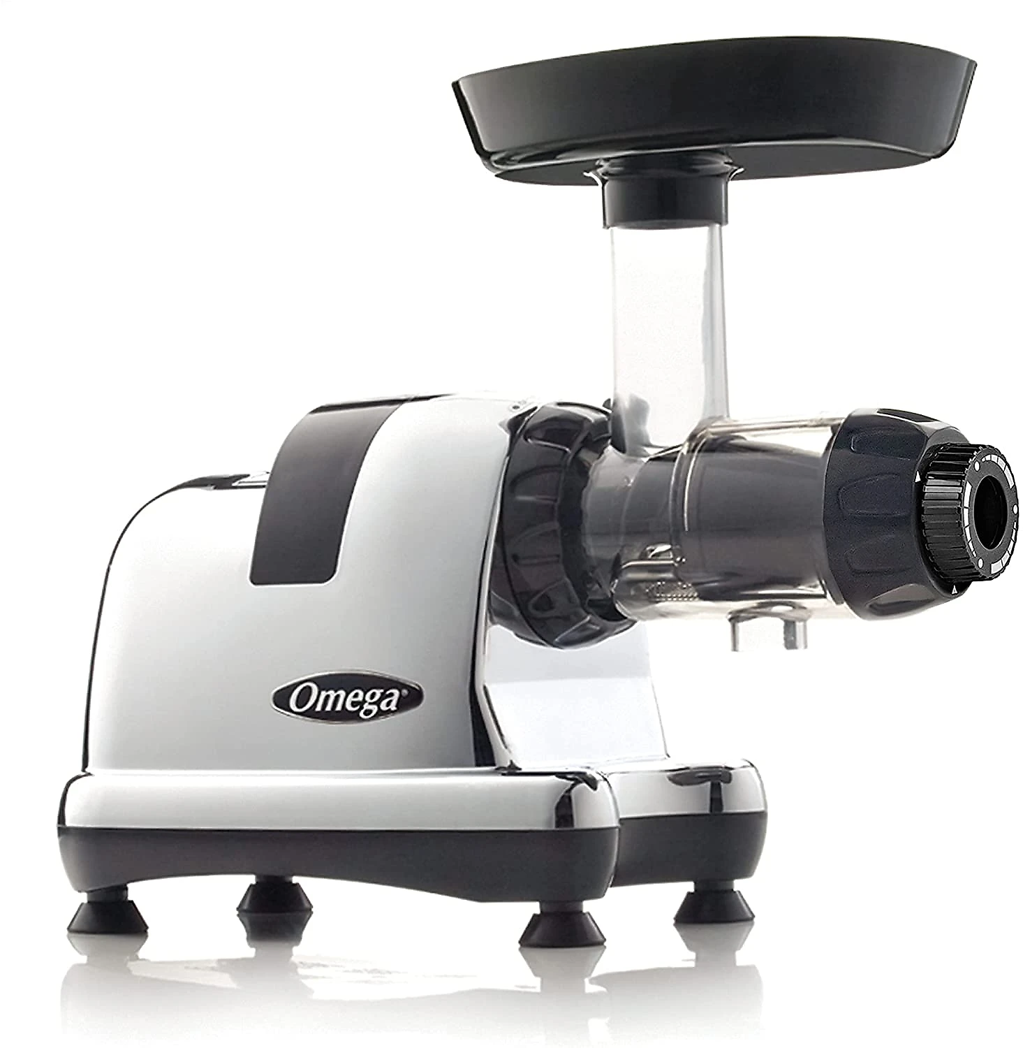 Omega J8006HDC Espremedor Elétrico para Sucos com 2 Estágios d e Extração 110V200W Prata
