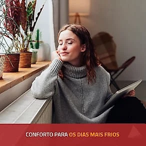 Aquecedor de Ambiente Mondial Halógeno A-09 Comfort Air Branco - 800W 127V
