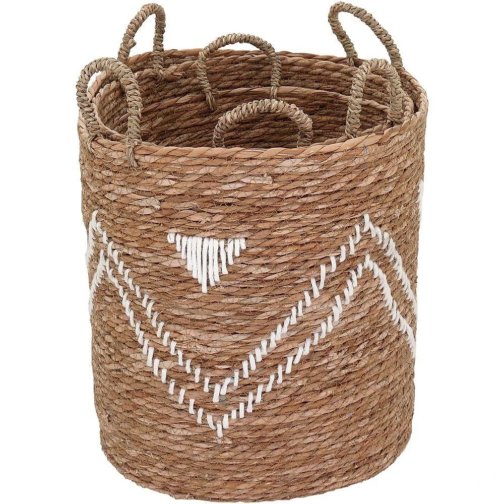 Cesta Fibra Natural 3Pç
