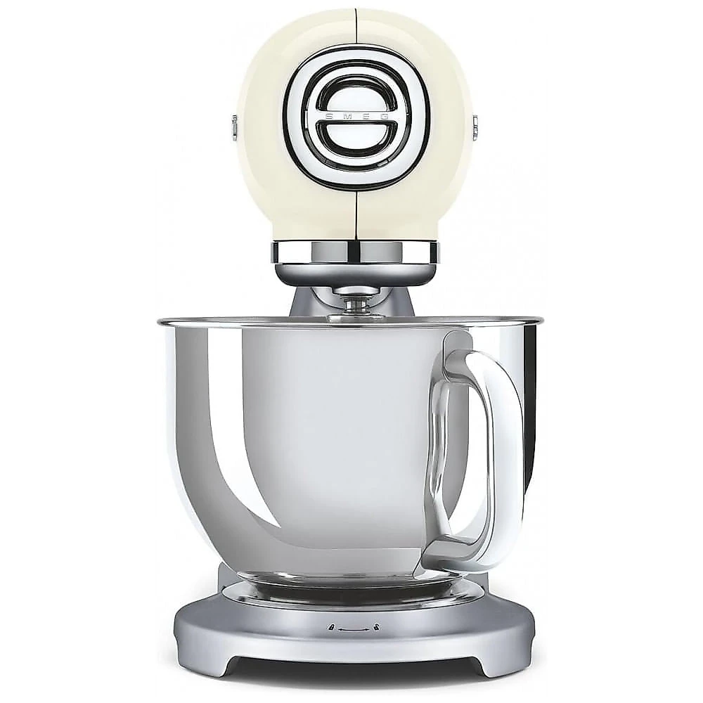 Batedeira Planetária Smeg Creme Retrô Anos 50 SteadyMix 4,7L 600W 10 Velocidades Modelo SMF04 120V