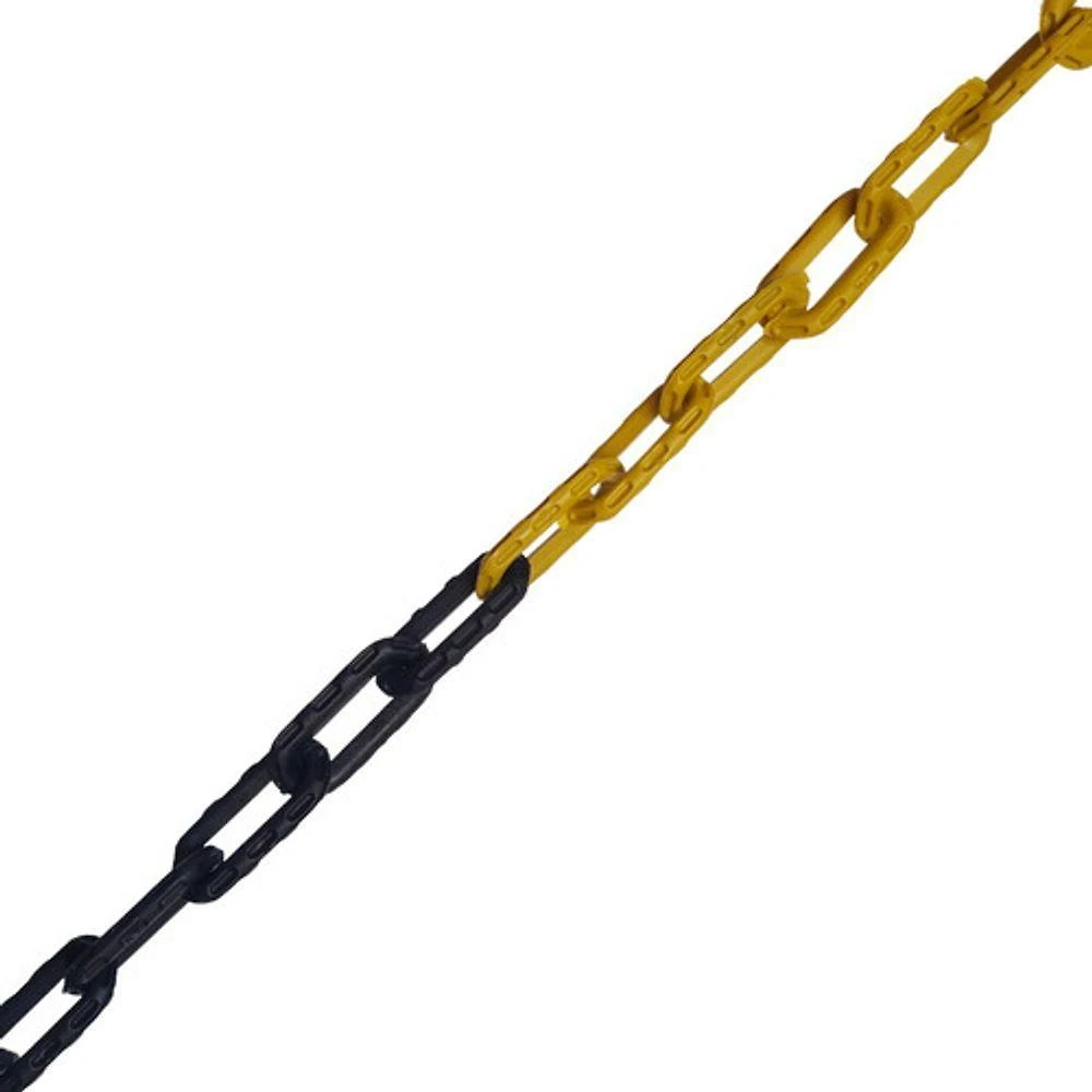 Corrente Plástica Elo P Zebrada [F103] 10M para Isolamento em Polipropileno Preto Ferreira Mold