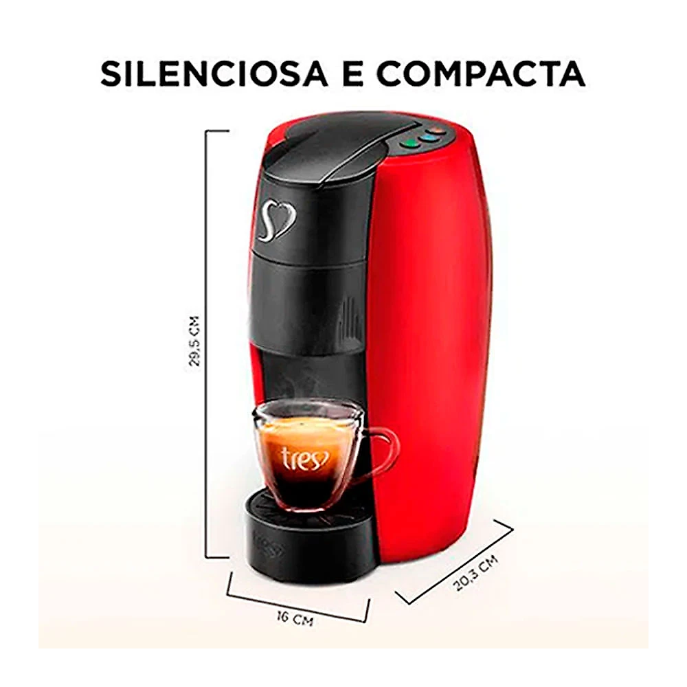 Cafeteira Expressa LOV Multi bebidas Três Corações Vermelha - 110V
