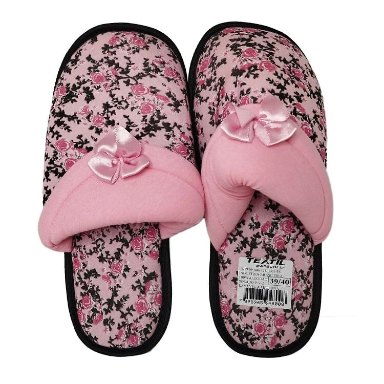 Pantufa Textil Mafeçilli Feminino - FLORAL
