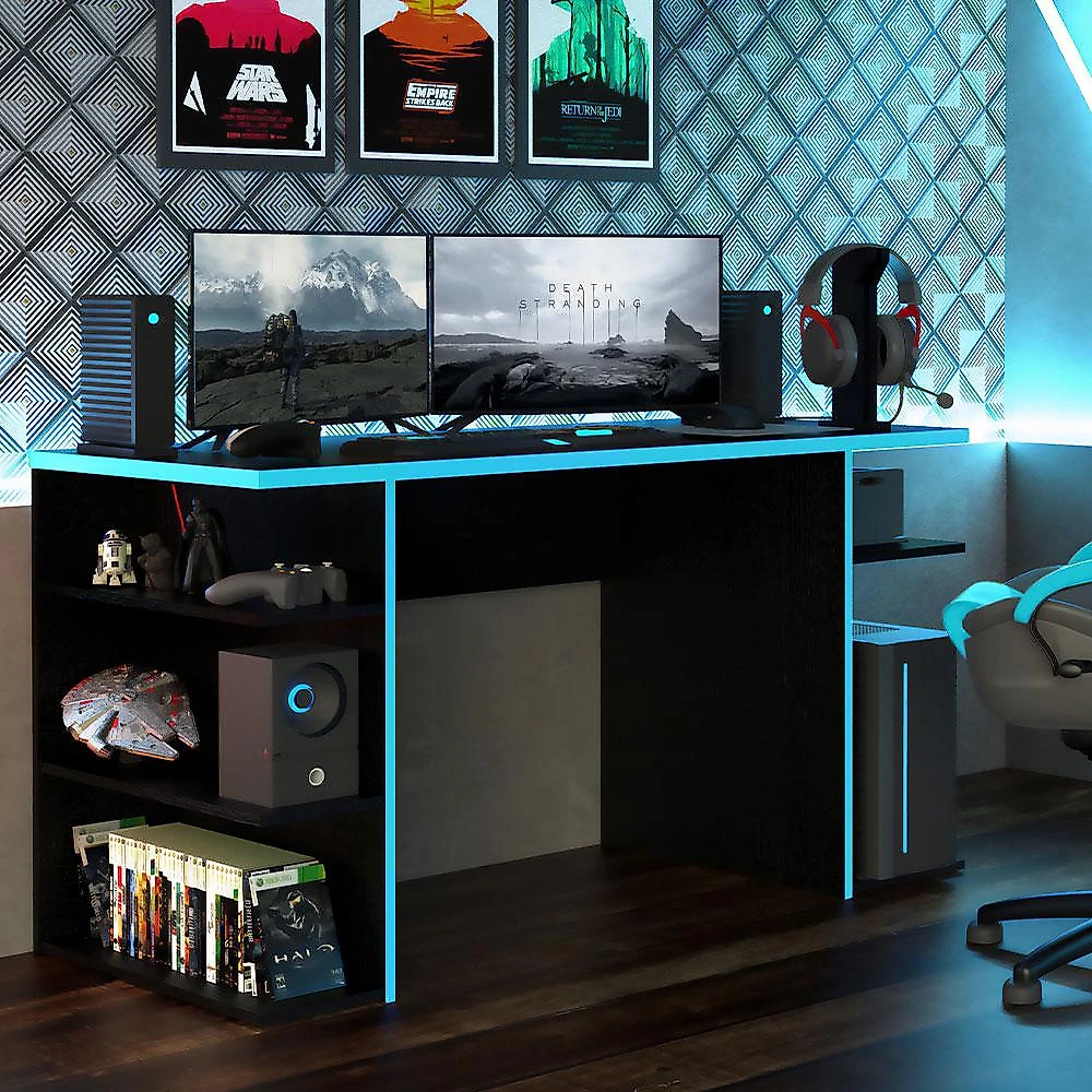 Miniatura Mesa Computador Gamer Madesa 9409 Preto/Azul