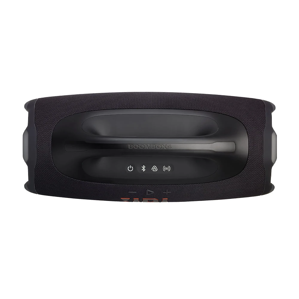 Miniatura Caixa de Som Bluetooth JBL Boombox 4 Preta, Bateria de Até 34H,  à Prova d’Água e Resistente a Poeira IP68 e 210W Bivolt