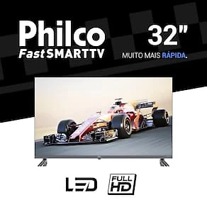 Smart TV LED 32" Philco HD P32SAA Google TV, HDR10 e Processador Quad-Core, HDMI, USB e Wi-Fi