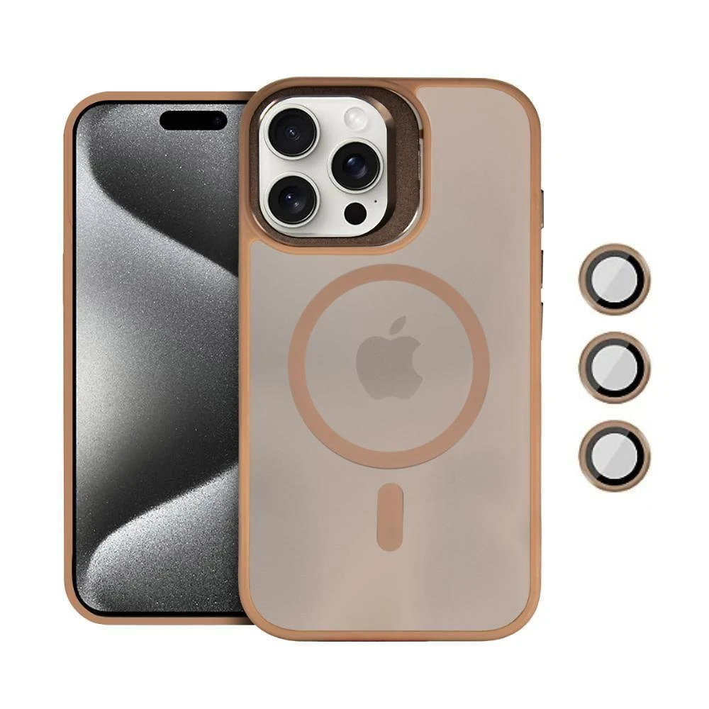 Capa para Iphone Gshield Titanium Desert Compatível com Magsafe Policarbonato e TPU Cinza
