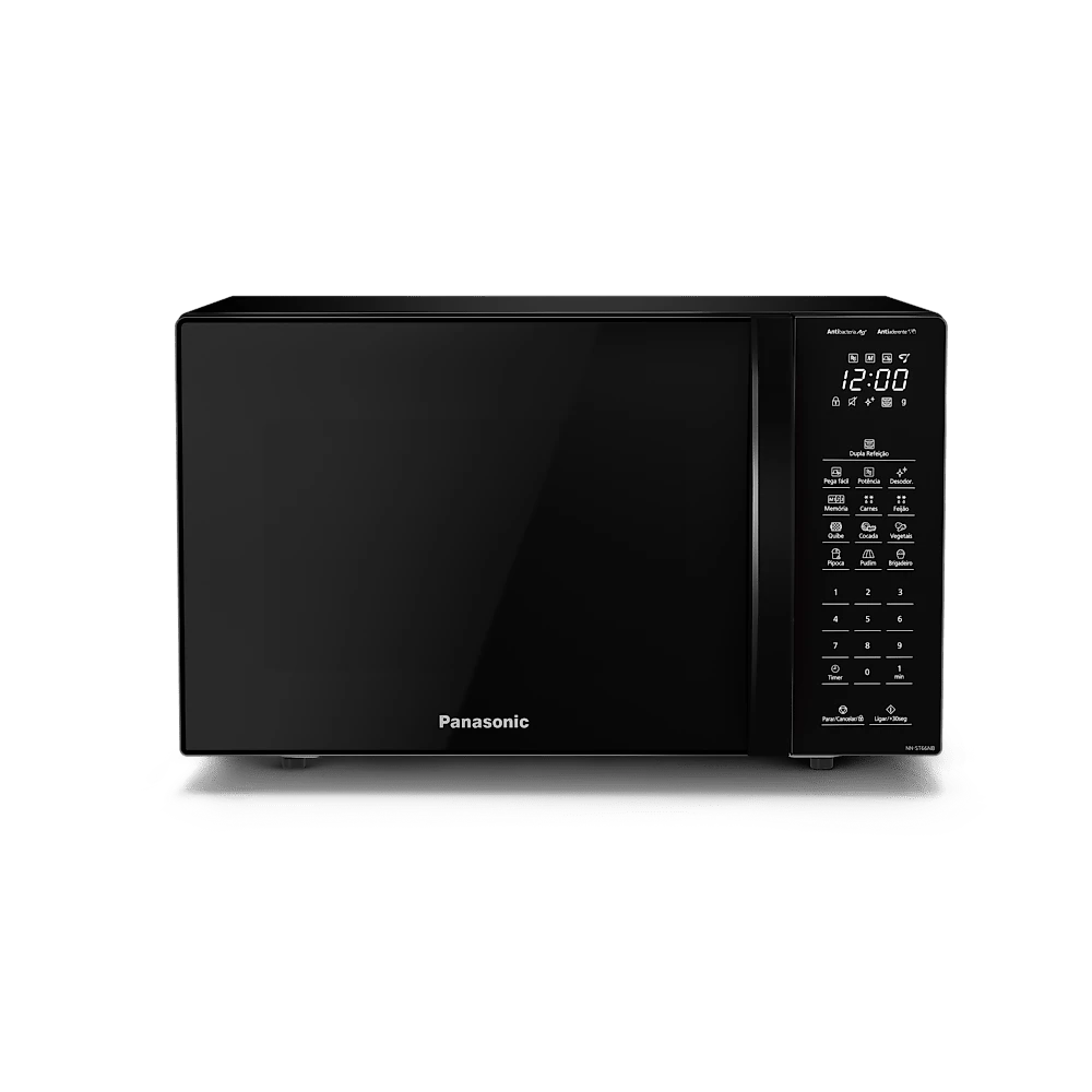 Miniatura Microondas Panasonic  Dupla Refeição 34L Black Glass - NN-ST66NBRU 110v