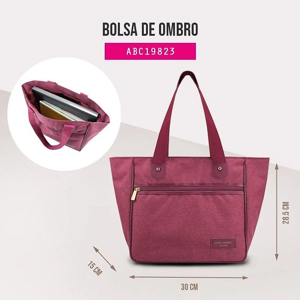 Kit De Necessaire E Bolsa Joy - Jacki Design Vinho