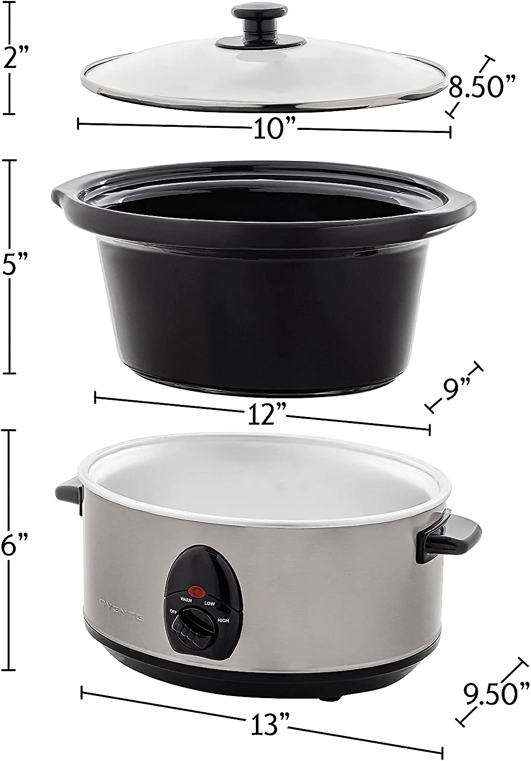 Ovente Panela Elétrica 35L Multifuncional Aço Inoxidável 20 0W110V Prata