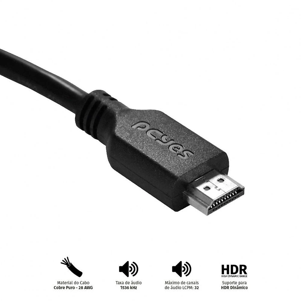 Cabo Hdmi Ultra 2.1 28awg 8k 1m - Phm21-1
