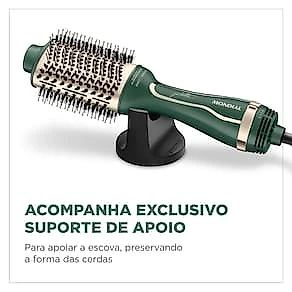 Escova Secadora Mondial by Juliette ES-Ju-02 1200W Verde Oliva - Bivolt