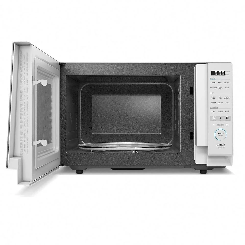 Forno micro-ondas midea mastercook mhp35b 35l masterclean 10 níveis de potência branco