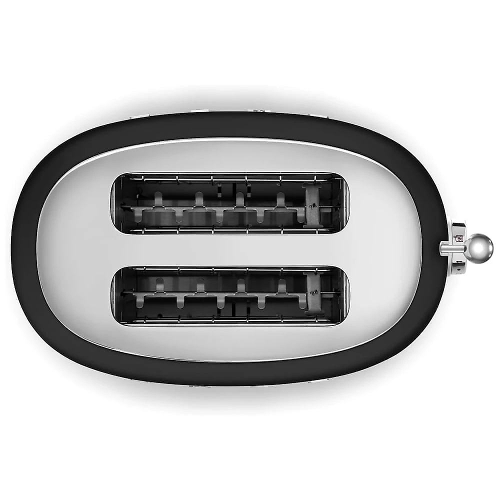 Torradeira SMEG 2 Fatias com 6 Configurações e Função de Descongelamento - Preta Fosca