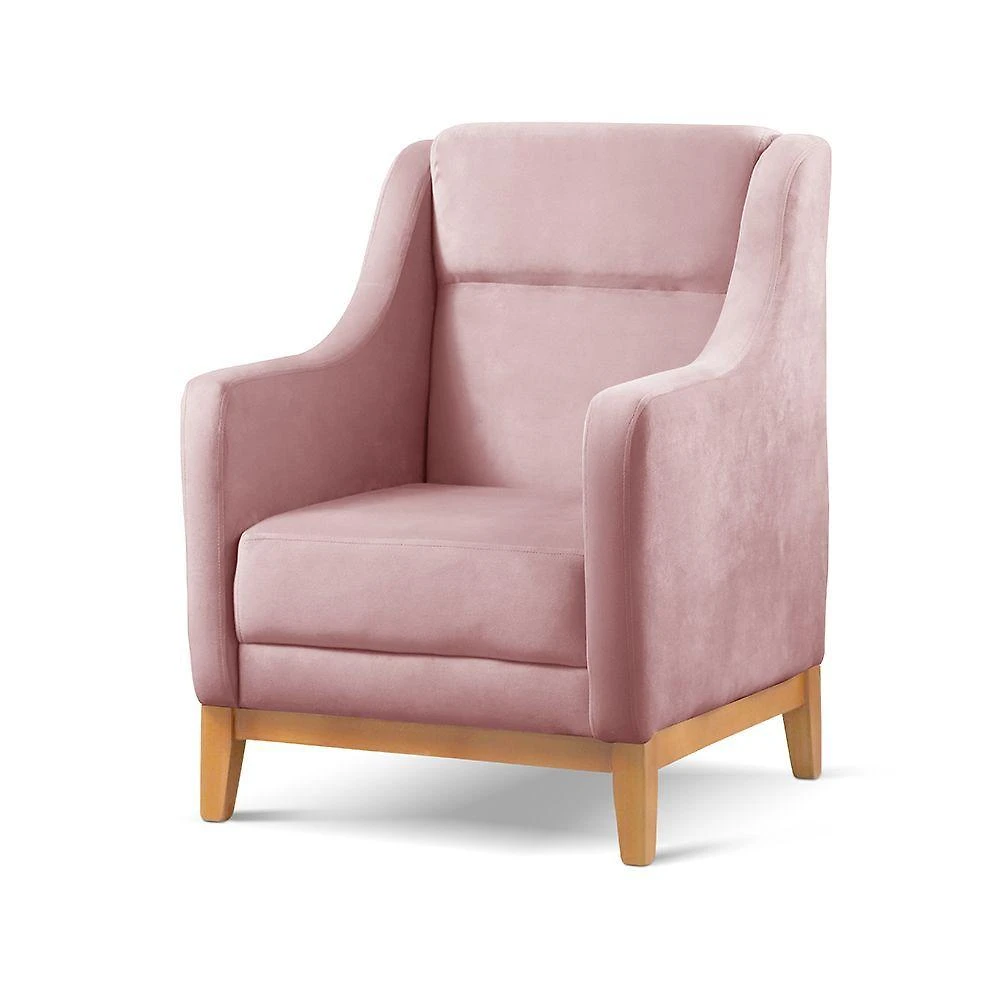 Miniatura Poltrona Encosto Alto Para Sala áquila veludo Rosa 201