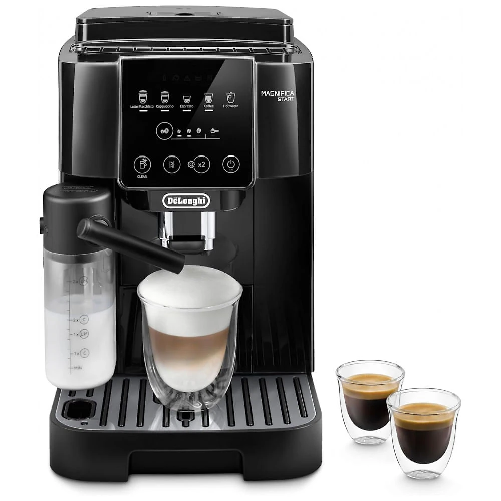 Máquina Automática de Café Expresso DeLonghi Magnifica Start com Espumador de Leite Automático, Moedor Integrado, 5 Receitas com Um Toque,