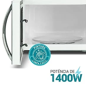 Micro-ondas Philco PMO38E 1400W com Função Manter Aquecido e Tirar Odor – Branco Espelhado 110V