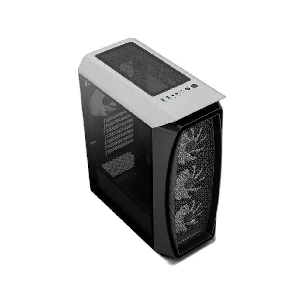 Gabinete Gamer Mid Tower Aero One Frost Vidro Temperado RGB Branco Aerocool com 4 Fans