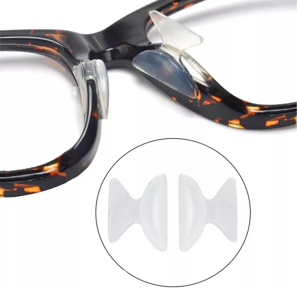 Plaqueta Silicone Acetato Óculos Preta Lua 3,5mm