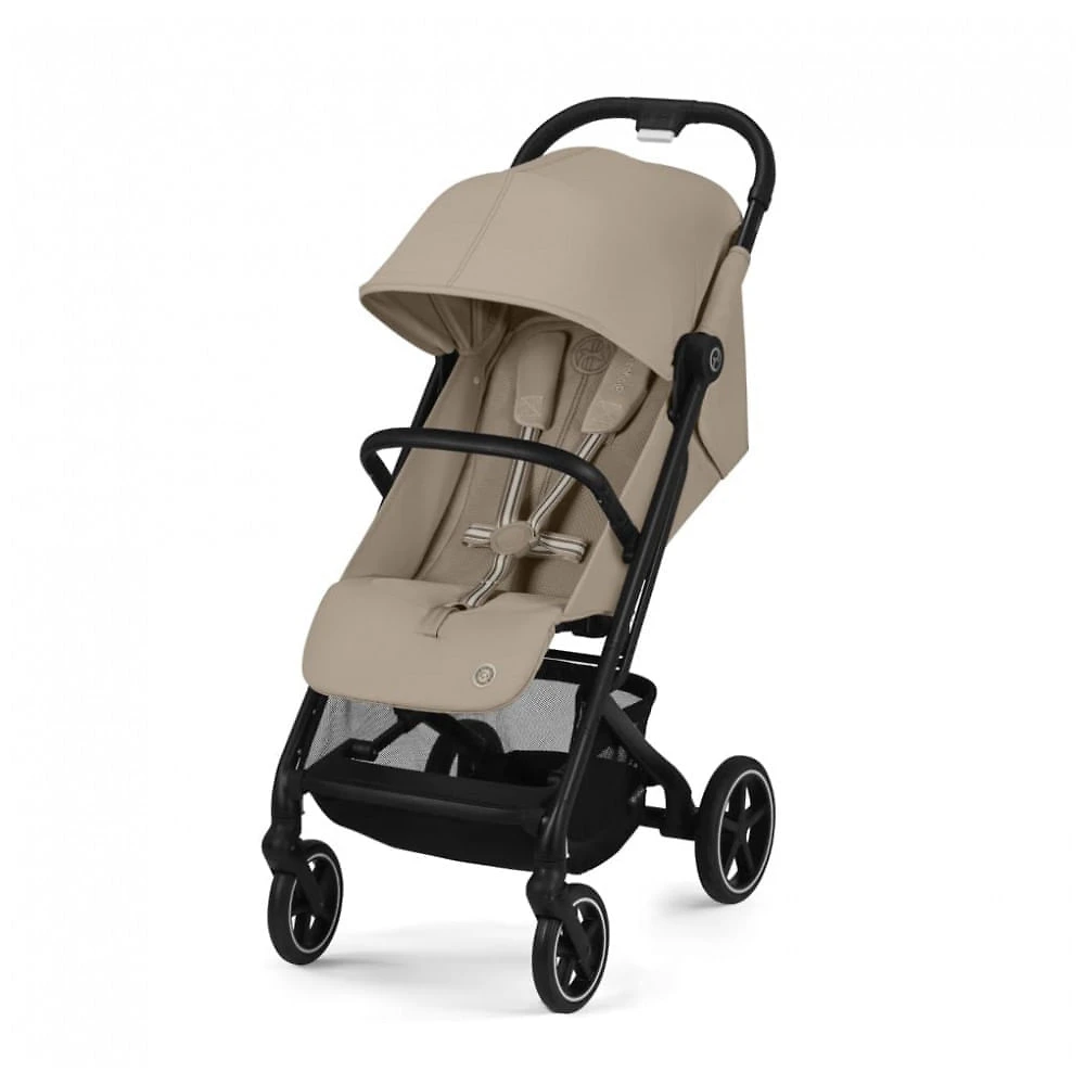 Carrinho de Bebê Cybex Beezy 2 Compacto Dobrável uma Mão Alumínio até 25 kg Capota UPF 50+ Bege