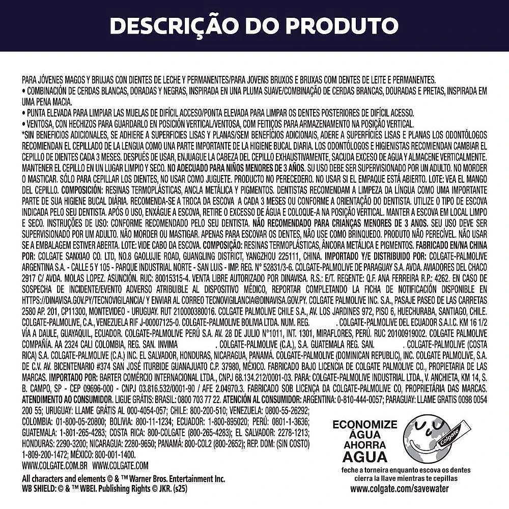 Escova de Dente Infantil Colgate Harry Potter 6+ Anos Ultra Suave Macia 1 Unidade