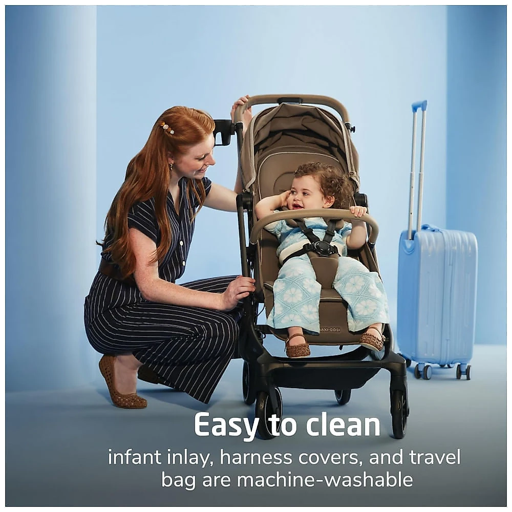 Carrinho de Bebê Maxi-Cosi Oxford Cabin Marrom-Escuro Ultra Leve para Viagem 22,7 kg