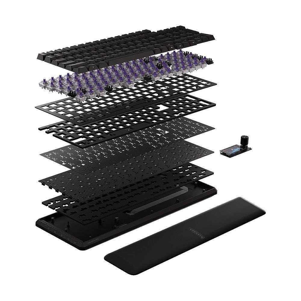 Teclado Mecânico Gamer Corsair Vanguard 96, RGB, Switch Corsair MLX Plasma, PBT Double-Shot, Preto - CH-91E901E-NA