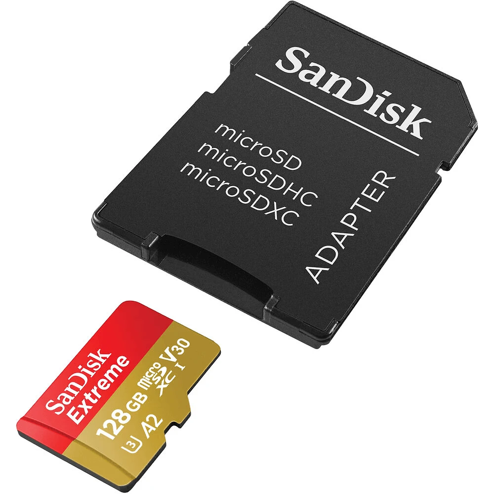 Miniatura Cartão MicroSDXC 128Gb SanDisk Extreme 190Mb/s 4K UHS-I / V30 / U3 / A2